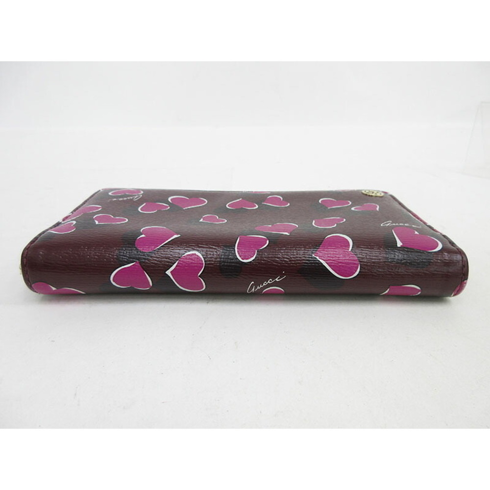 Gucci Heartbeat Round Zip Long Wallet Bordeaux - Picture 3 of 9